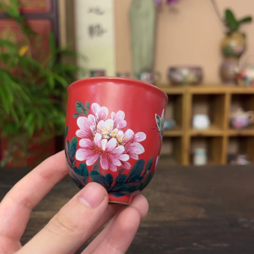 柴烧纯手工手绘陶瓷