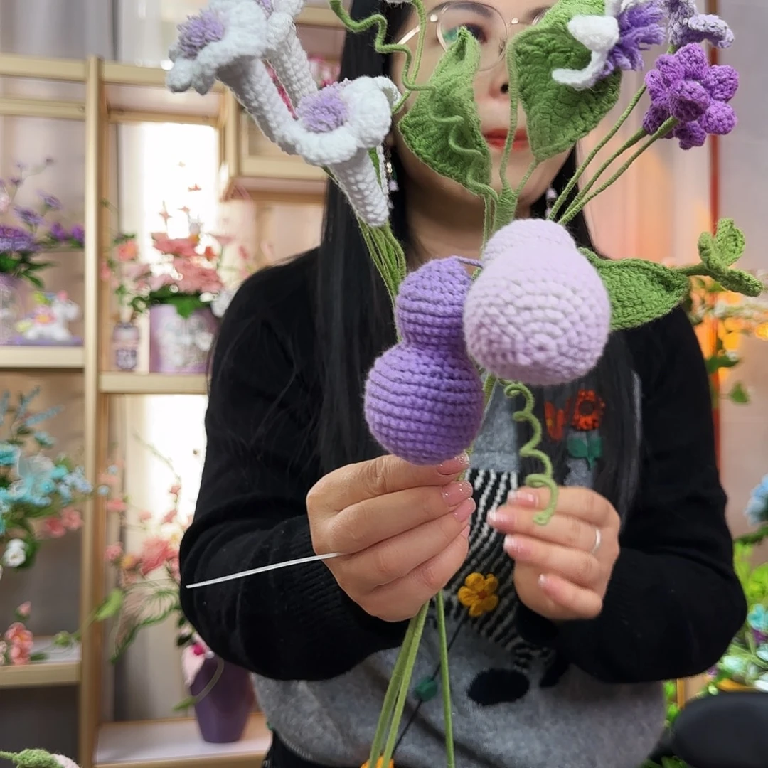 纯手工钩织钩织花束