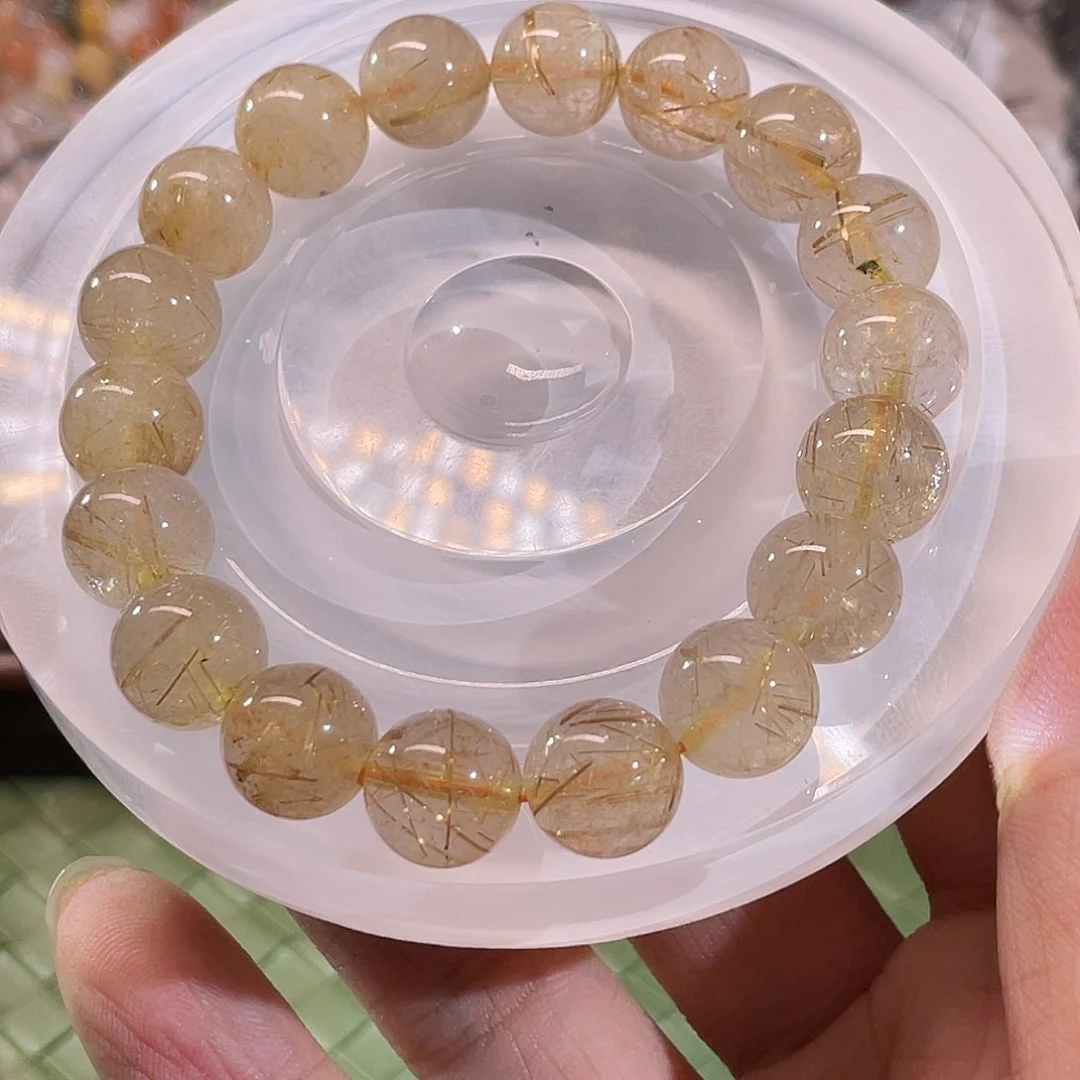 未镶嵌手链水晶12mm金发