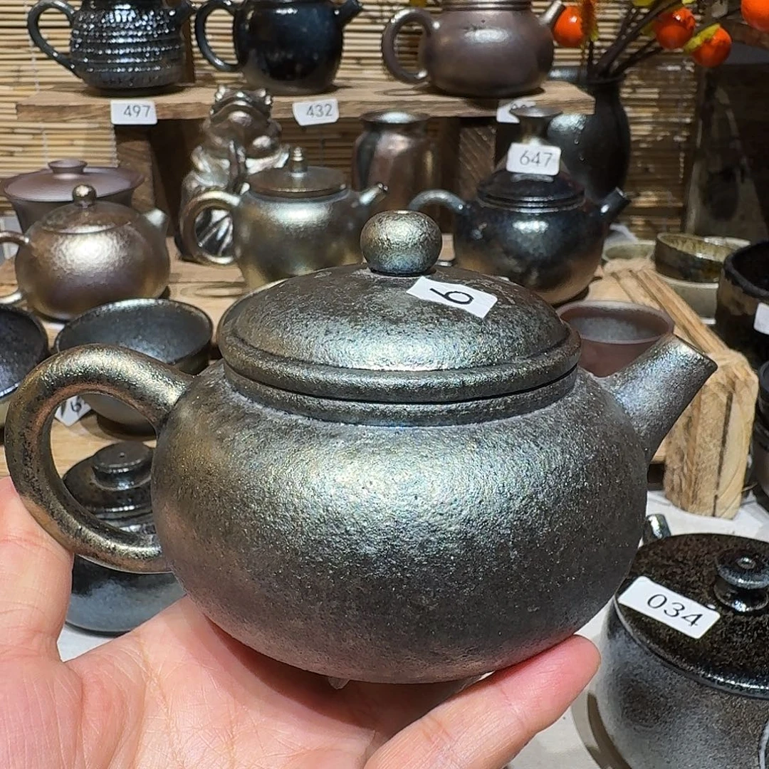 壶建水紫陶紫泥柴烧壶