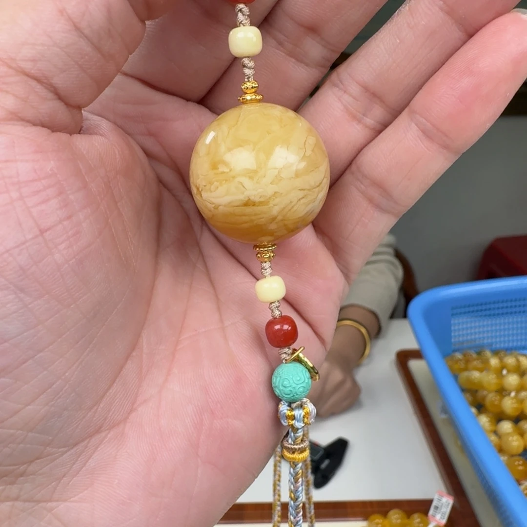 蜜蜡未镶嵌裸石蜜蜡手串