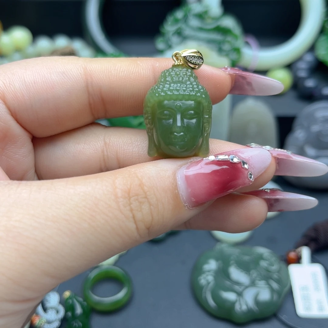 银S925镶嵌和田玉珠宝半成品