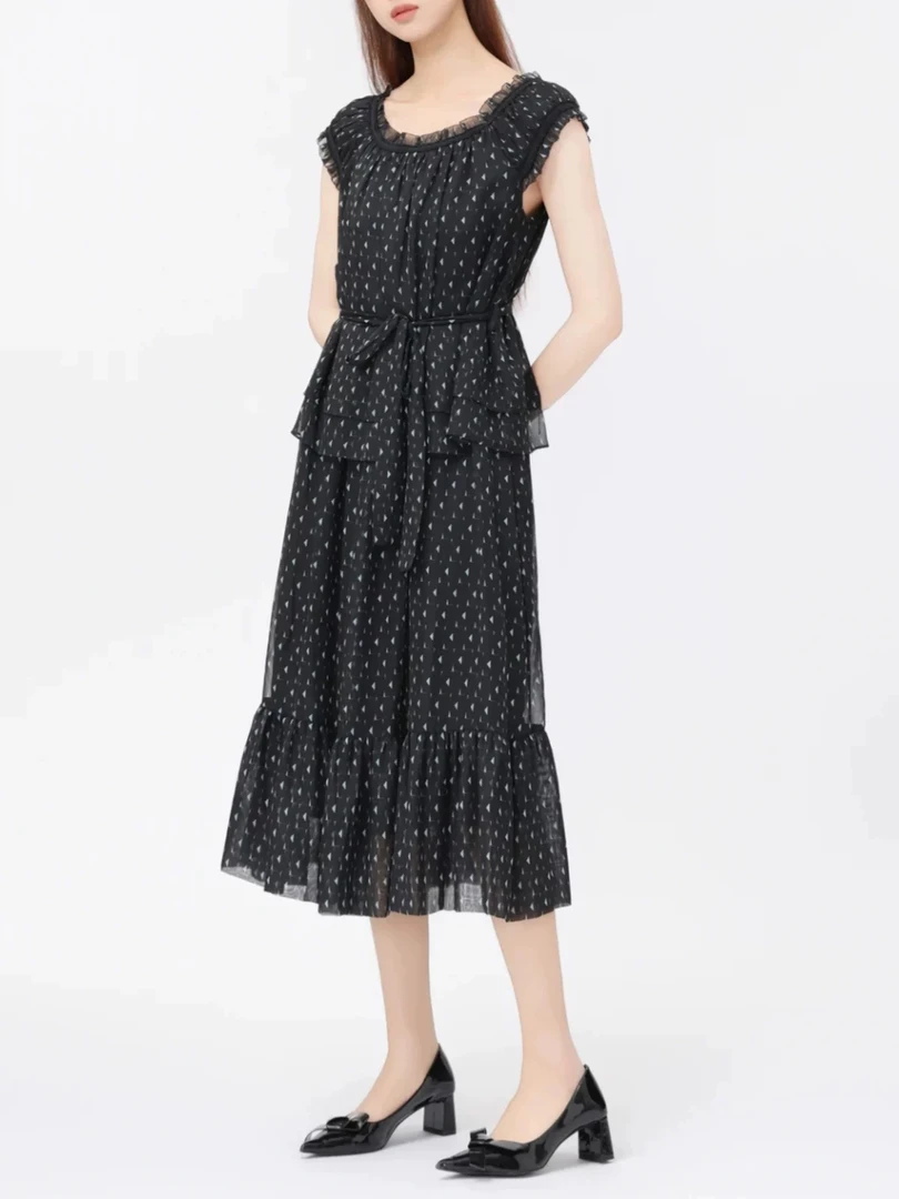 哥家夏季优雅收腰显瘦连衣裙