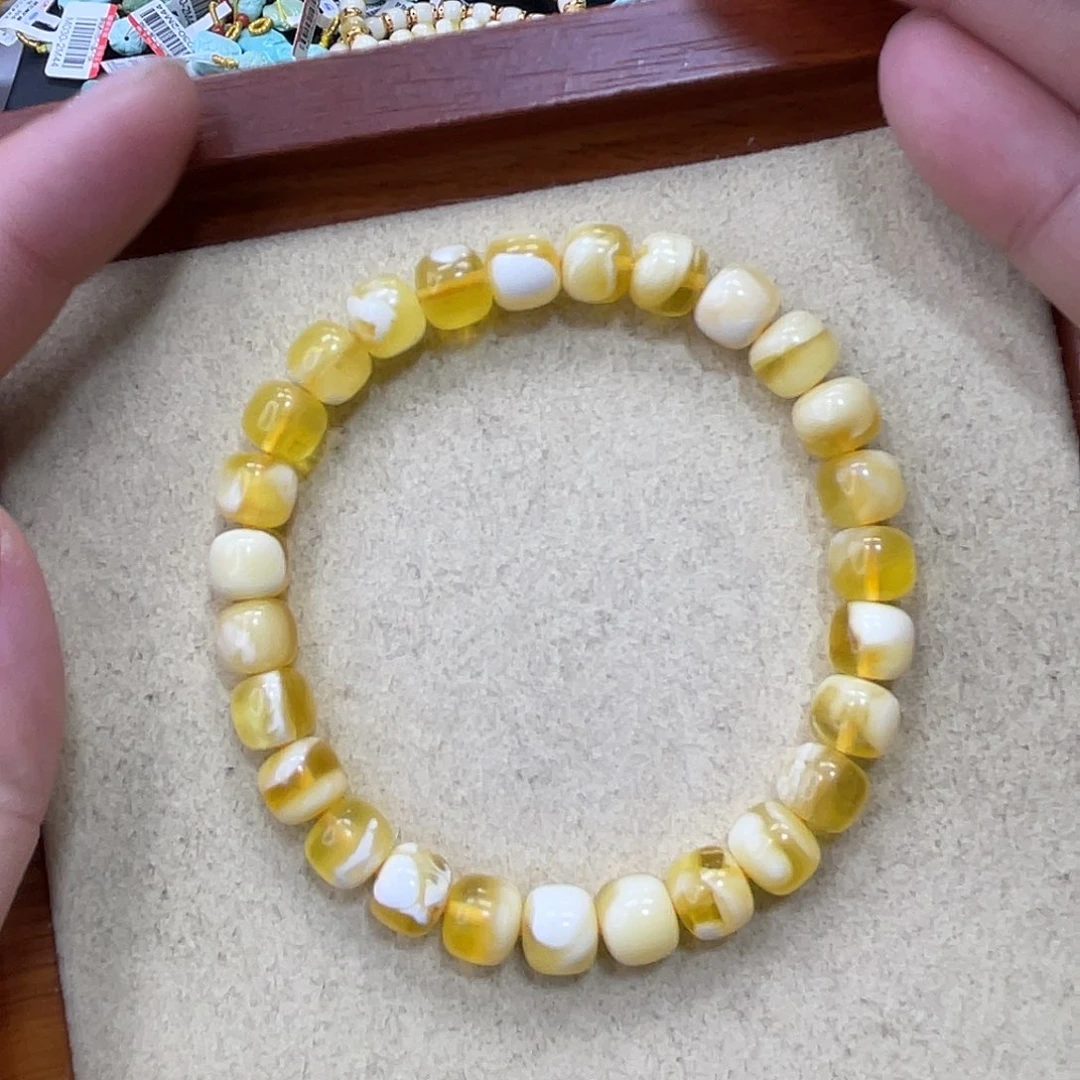 琥珀珠宝奇石未镶嵌8.3mm