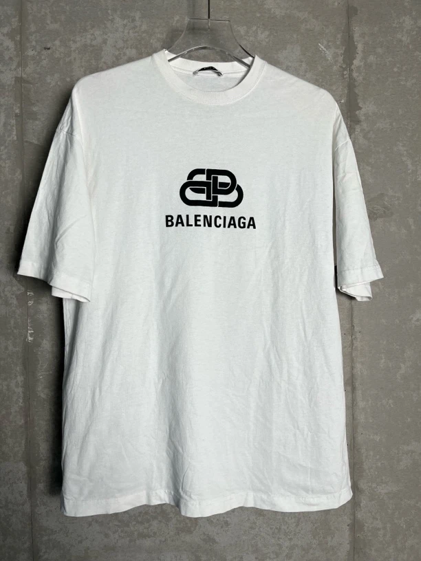未使用 Balenciaga/巴黎世家 XS*1/锁扣Logo胸前印花短袖/07659