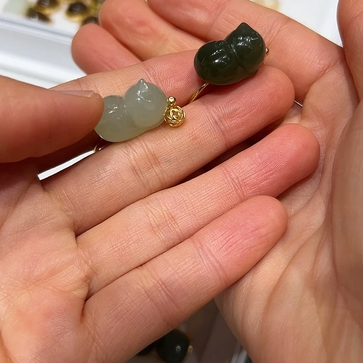 路***景和田玉银S925镶嵌戒指