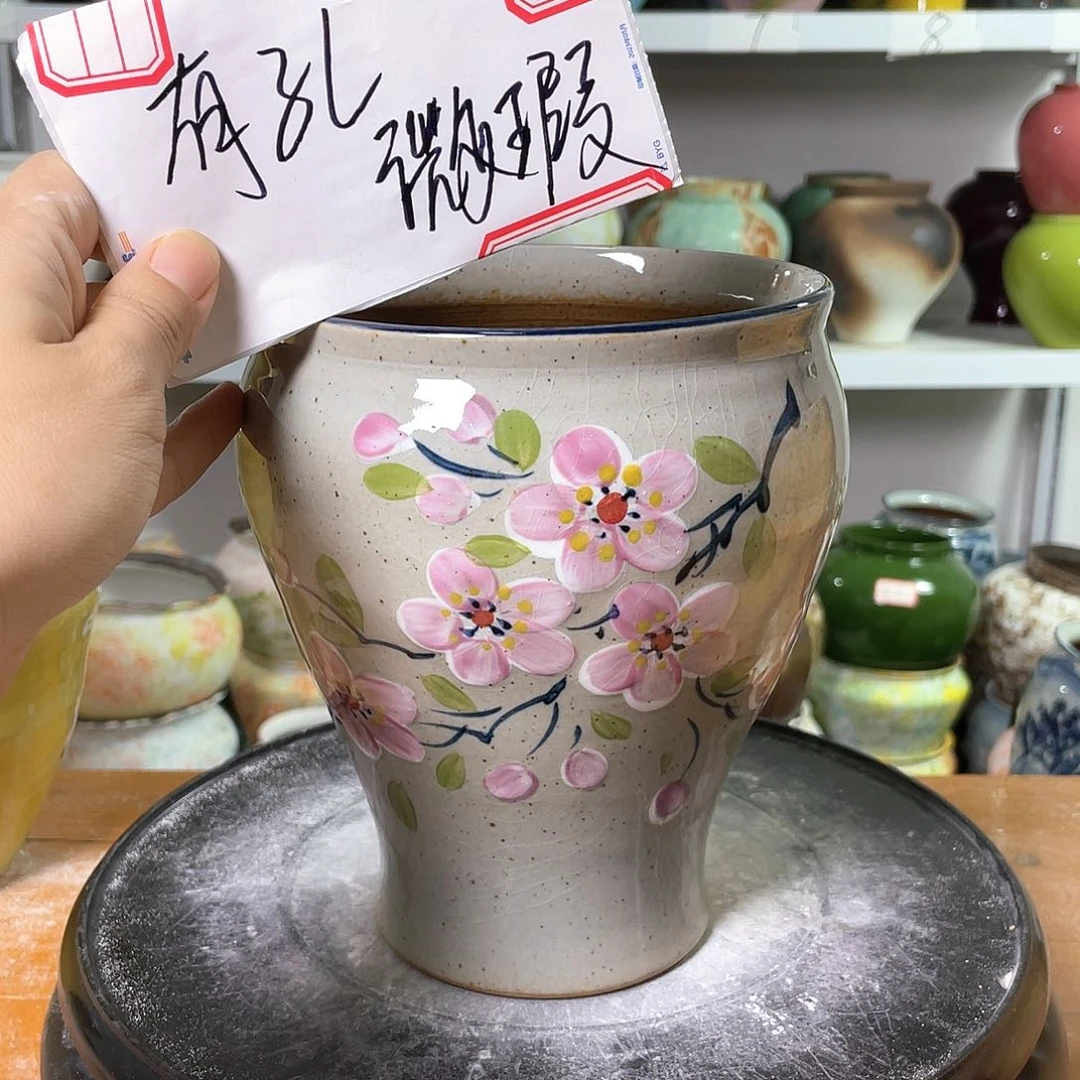 景德镇陶瓷花盆微瑕