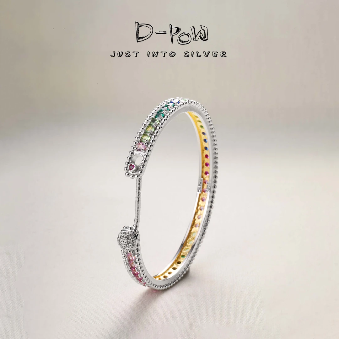 灯小炮 925银合成锆石手镯 手镯（9947）