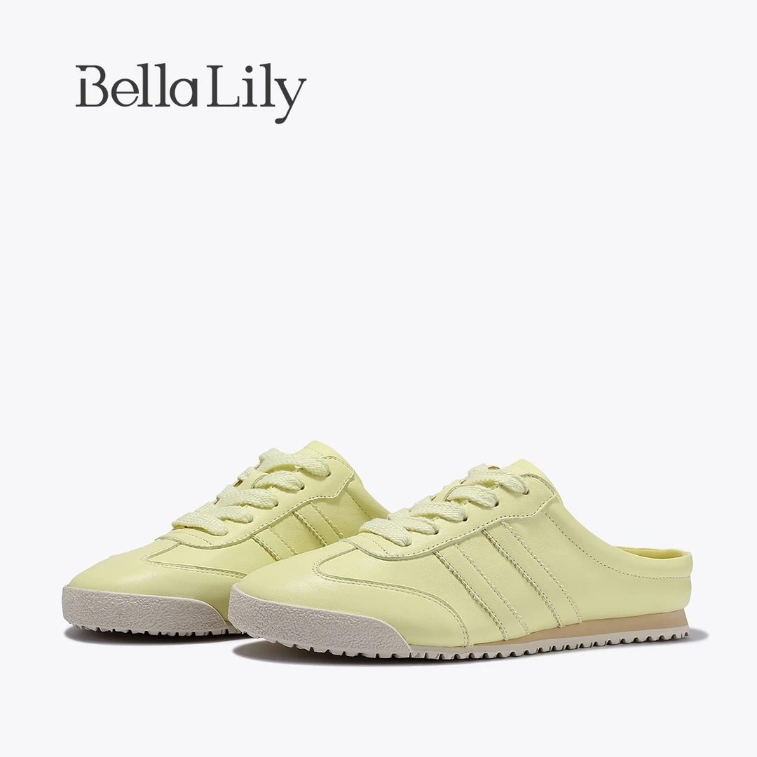 BellaLily2025夏季新款时尚外穿包头拖半拖鞋女潮流一脚蹬德训鞋