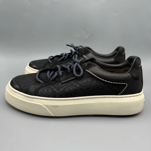 95新 TORY BURCH/汤丽柏琦 039 黑老花 厚底 女板鞋