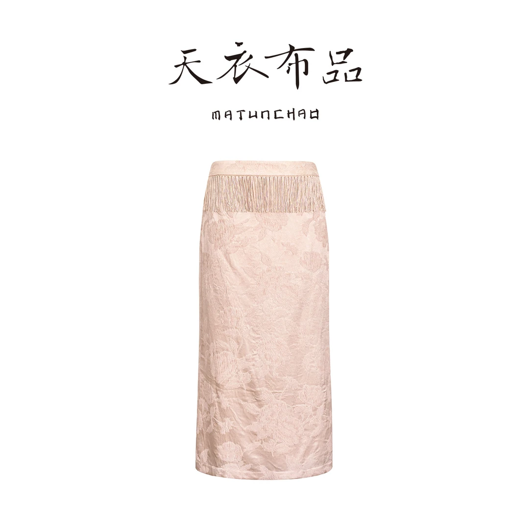 酷飒风高级感女装夏秋款高腰直筒裙复古轻奢小众出游半身裙