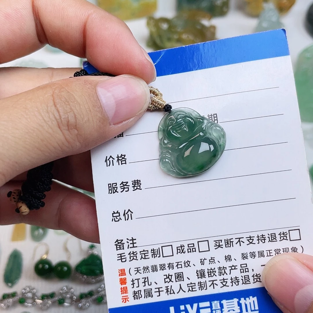 颈饰未镶嵌翡翠天然翡翠