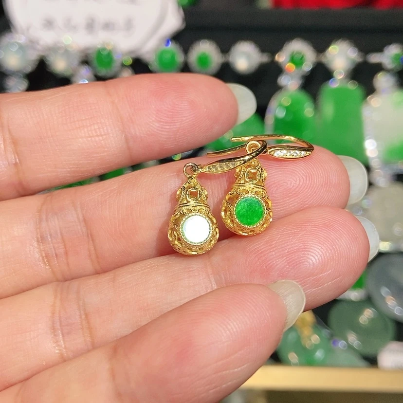 【闪购商品】未镶嵌翡翠耳饰天然翡翠