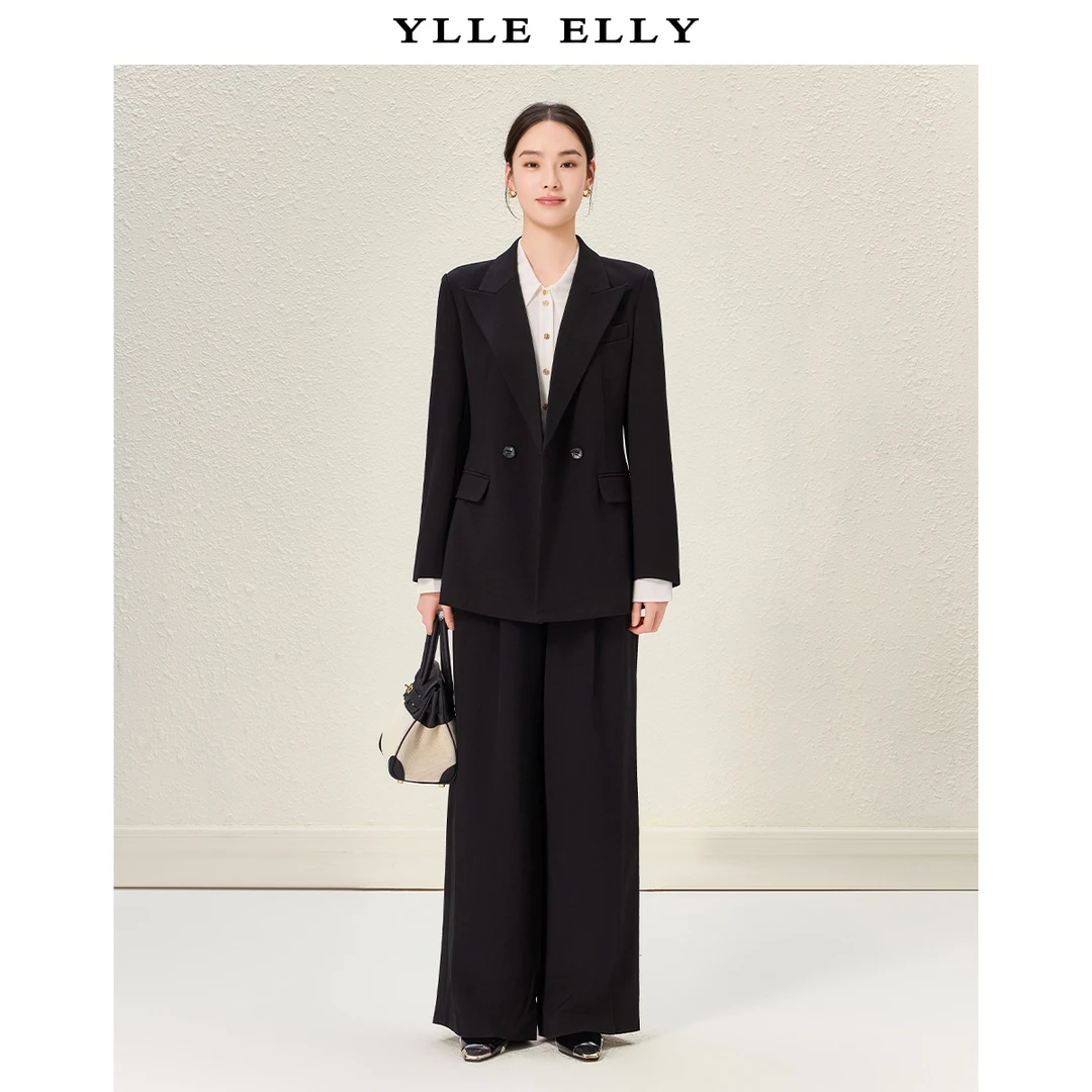 【籽言专属】纯色西装经典翻驳领气质百搭收腰西服外套