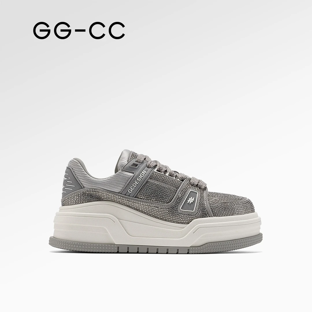 GG-CC【漂浮星船】潮流厚底板鞋夏季新款增高镶钻休闲鞋女鞋子4738