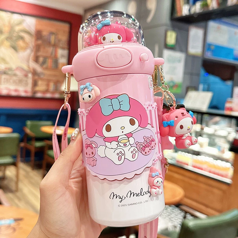 儿童保温杯上学专用女孩可爱吸管杯316不锈钢高颜值学生便携水壶