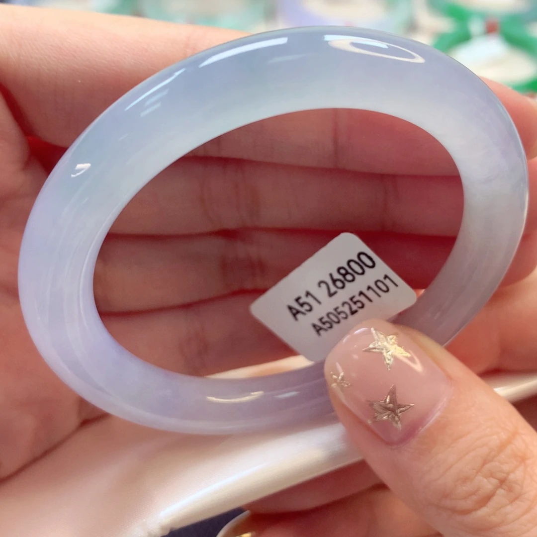 未镶嵌手镯翡翠51号圆条77