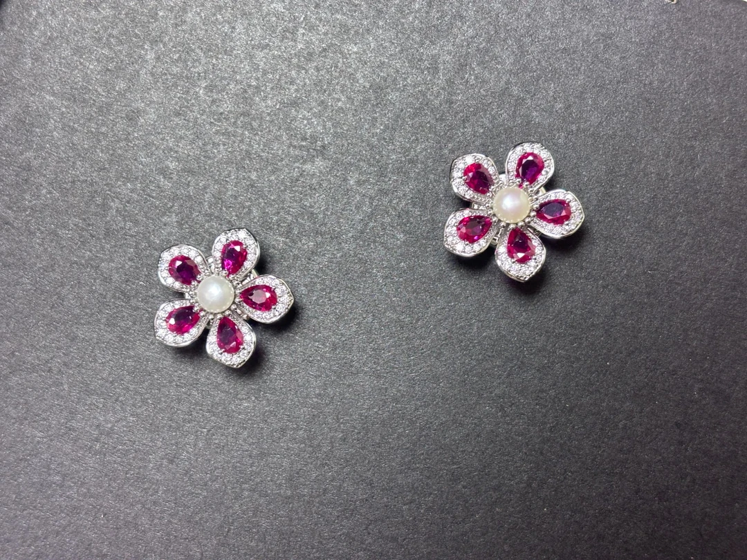 铜仿水晶胸针 磁吸花朵小胸针