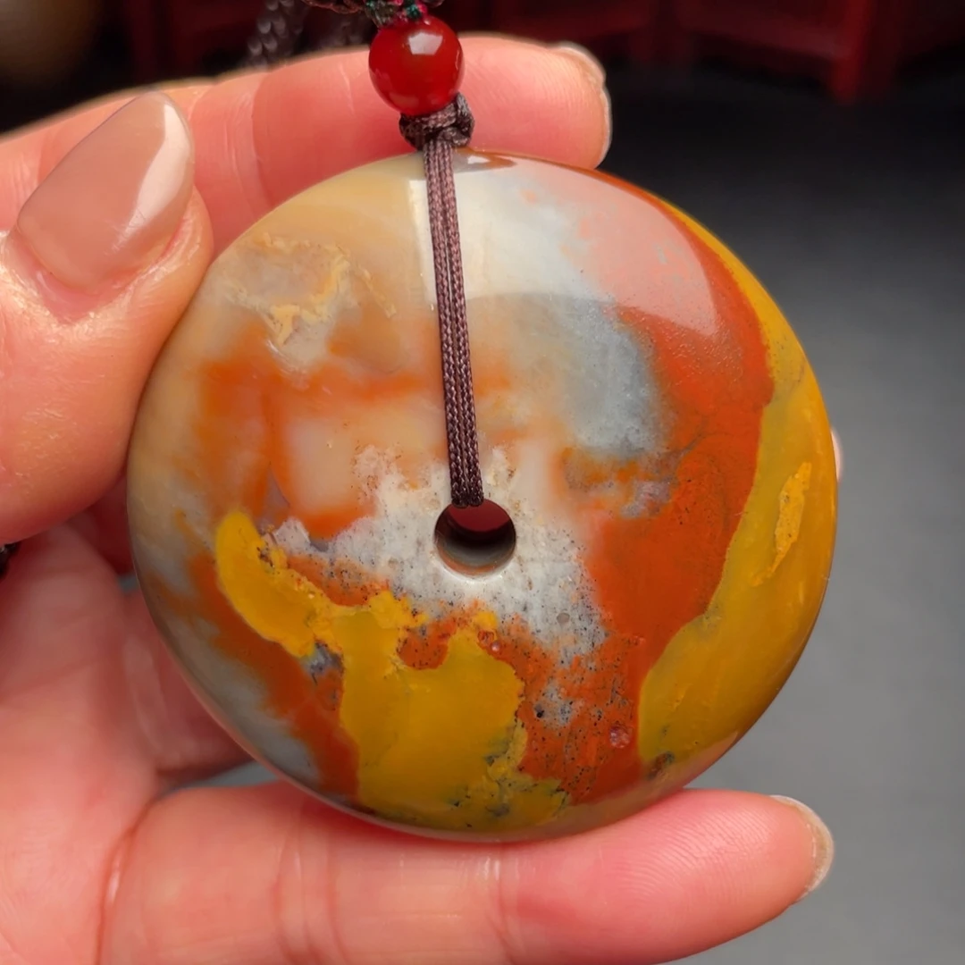 用***8田黄石昌化石手把件挂件牌子