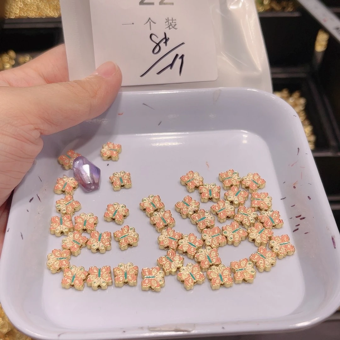 水晶珠宝半成品银S925镀金镶嵌22