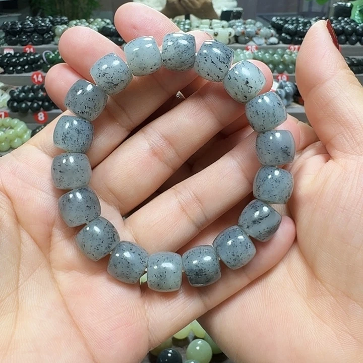 未镶嵌手链和田玉新疆青花直切卡12