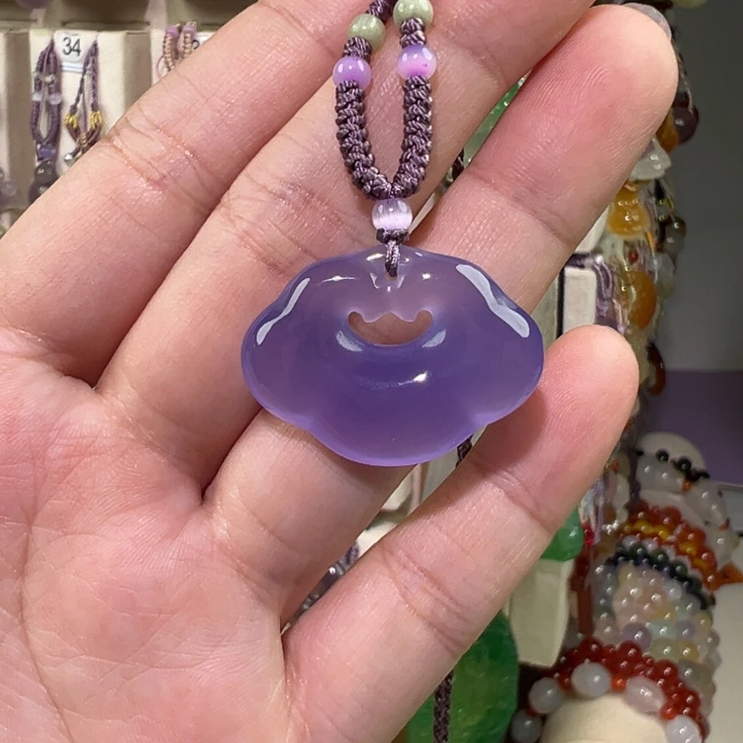 玛瑙/玉髓未镶嵌吊坠(赠链)