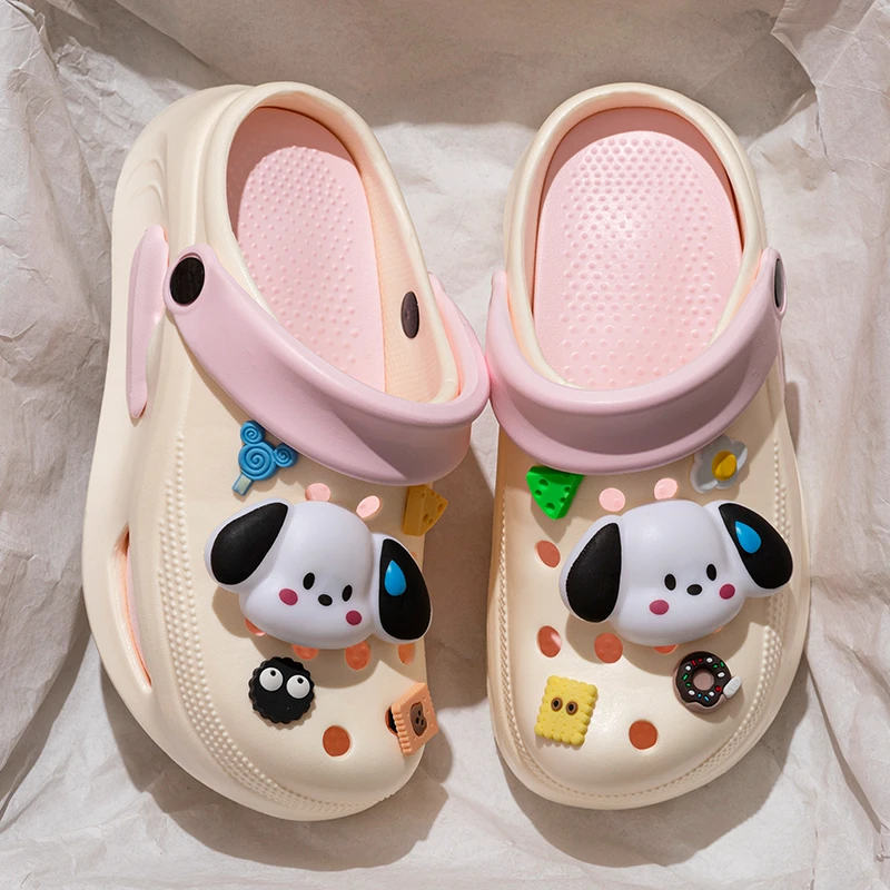 夏季新款厚底流汗狗洞洞鞋外穿防臭沙滩踩屎感凉拖鞋JK A862