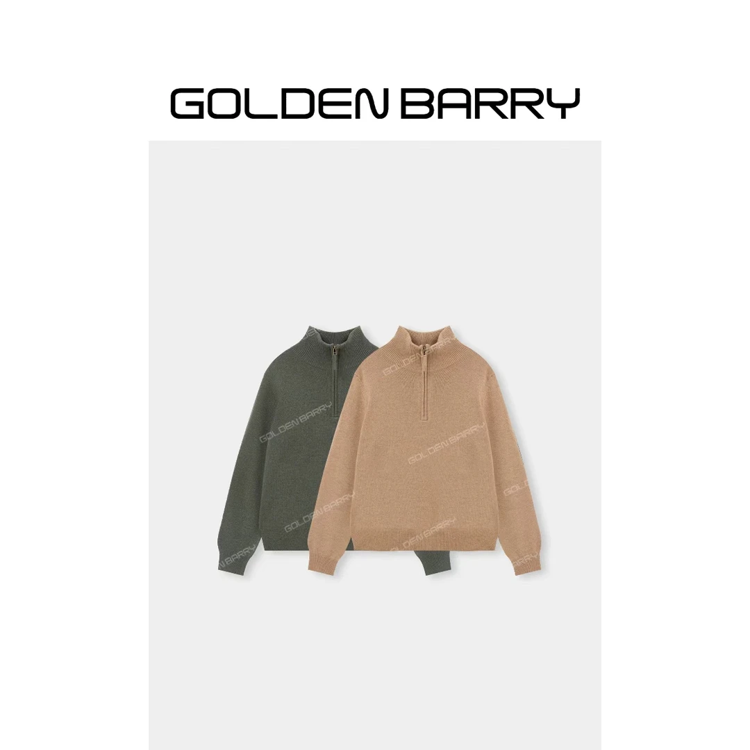 GOLDENBARRY|246462“自然之律”立领半开拉链毛衣