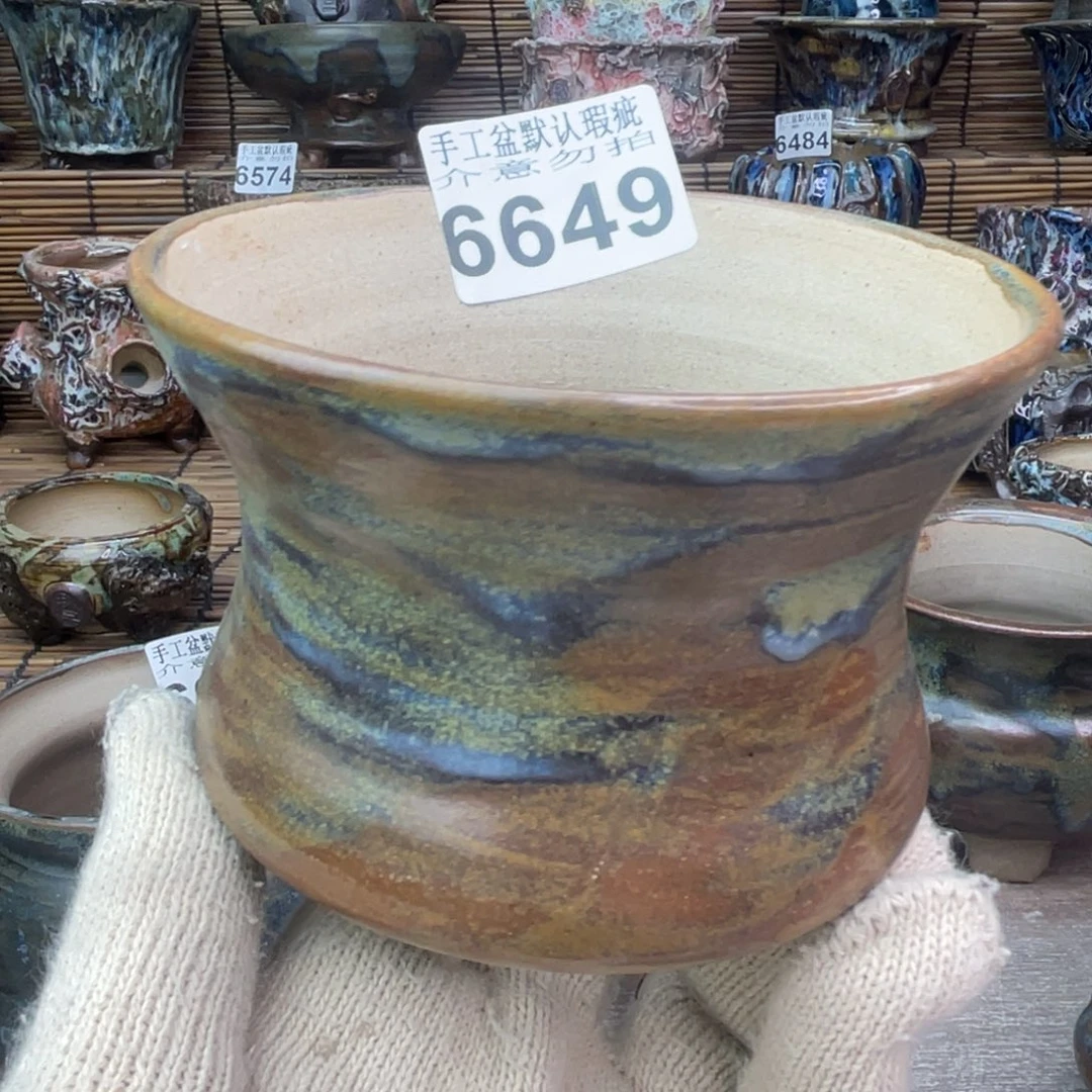 手工花盆默认瑕疵完美者勿拍