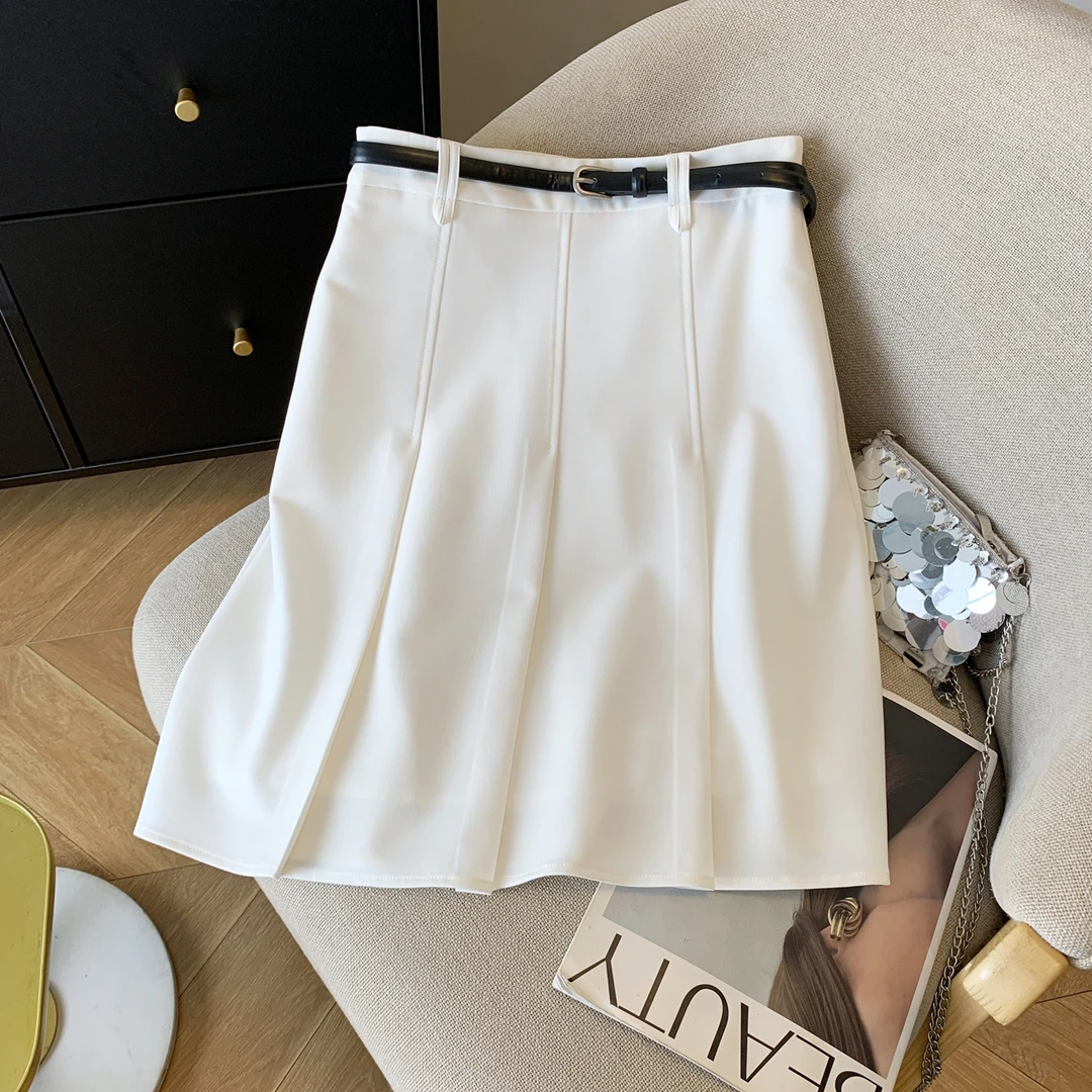 A字裙百搭直筒裙欧美风半身裙显瘦短裙肯豆风