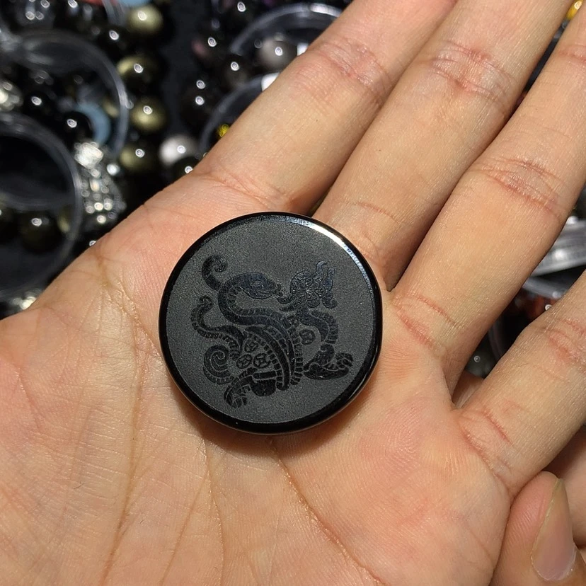 【闪购商品】未镶嵌黑曜岩珠宝奇石霸*