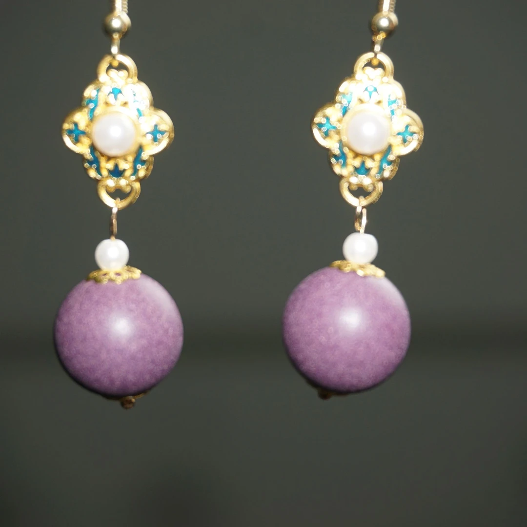 合金木质耳饰 金桂古法合香珠天然手工艺泥塑手串非遗技艺