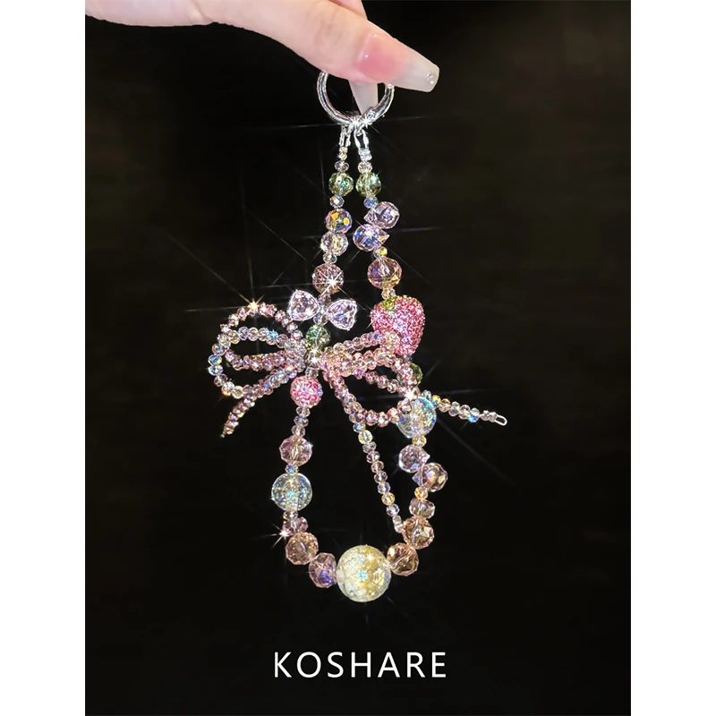 【莓有烦恼】夏日斜挎可背手腕手机链子挂链条水晶挂绳高档洋气款女