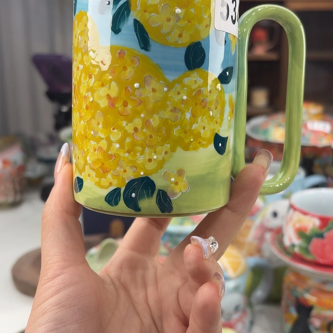 瓷片景德镇手绘高温釉下彩陶瓷茶具