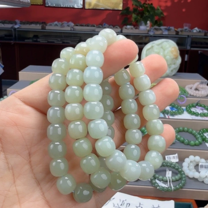手链未镶嵌和田玉且末蓝老型珠手串 多样性发货 拍一发一