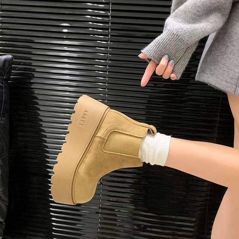 防水台防滑保暖冬季时尚雪地靴马丁靴厚底百搭