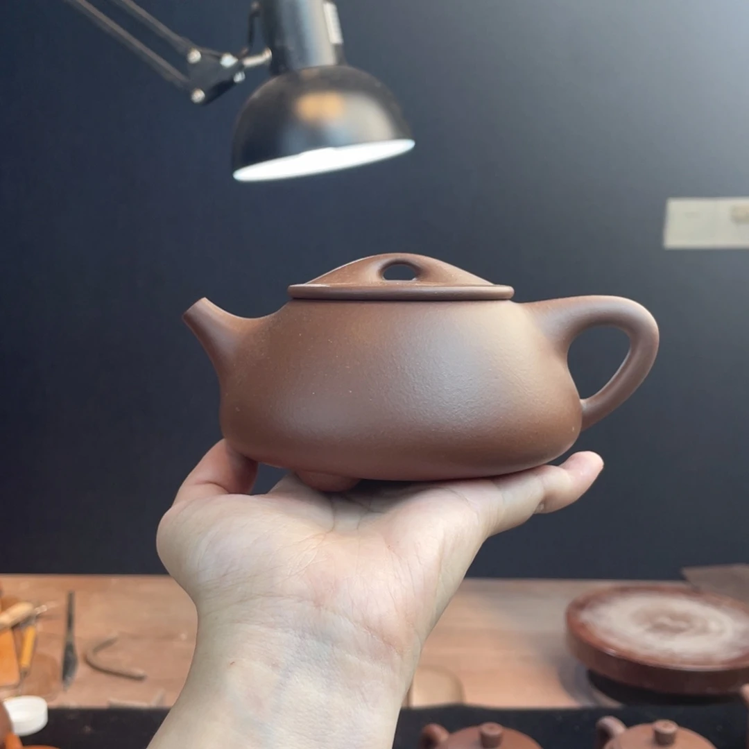 茶壶紫砂全手工底槽清石瓢310cc