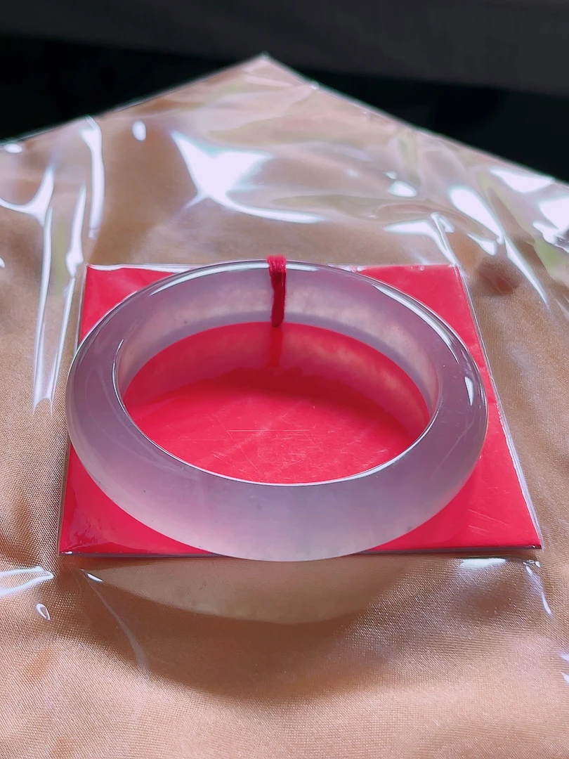 天然缅甸A货纯天然翡翠 正品女款时尚高冰起胶范冰冰同款56.8圈