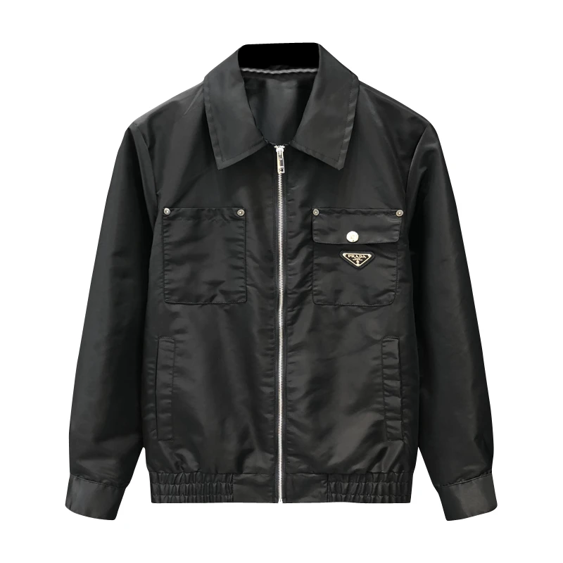 吉伦略索轻熟风潮牌痞帅夹克衫男士春秋季高级感修身翻领百搭外套