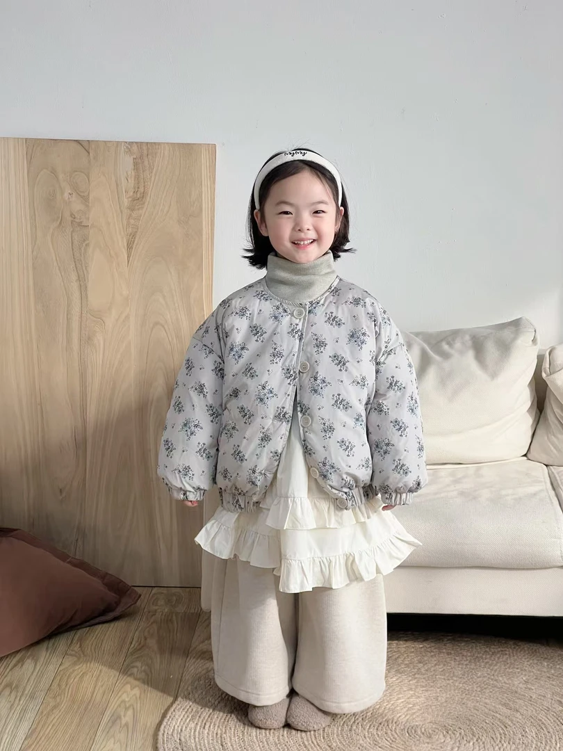 88079【具有】韩系碎花面包棉衣   Keke