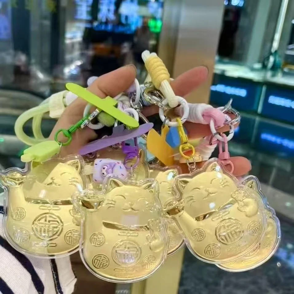 含金工艺品【深圳水贝】新品热卖【可爱胖胖猫挂件】礼物钥匙扣升级款