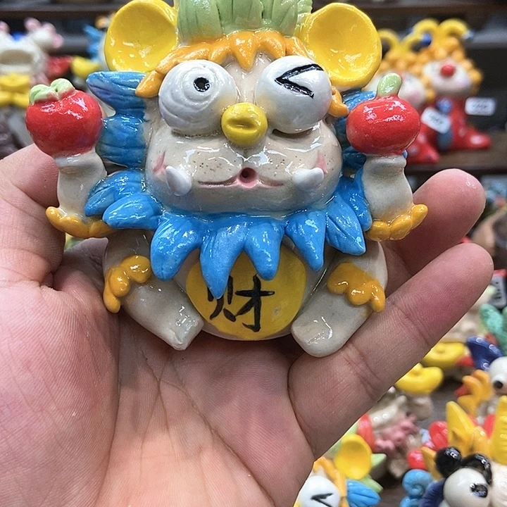 摆件小****?直播间手工陶瓷摆件398