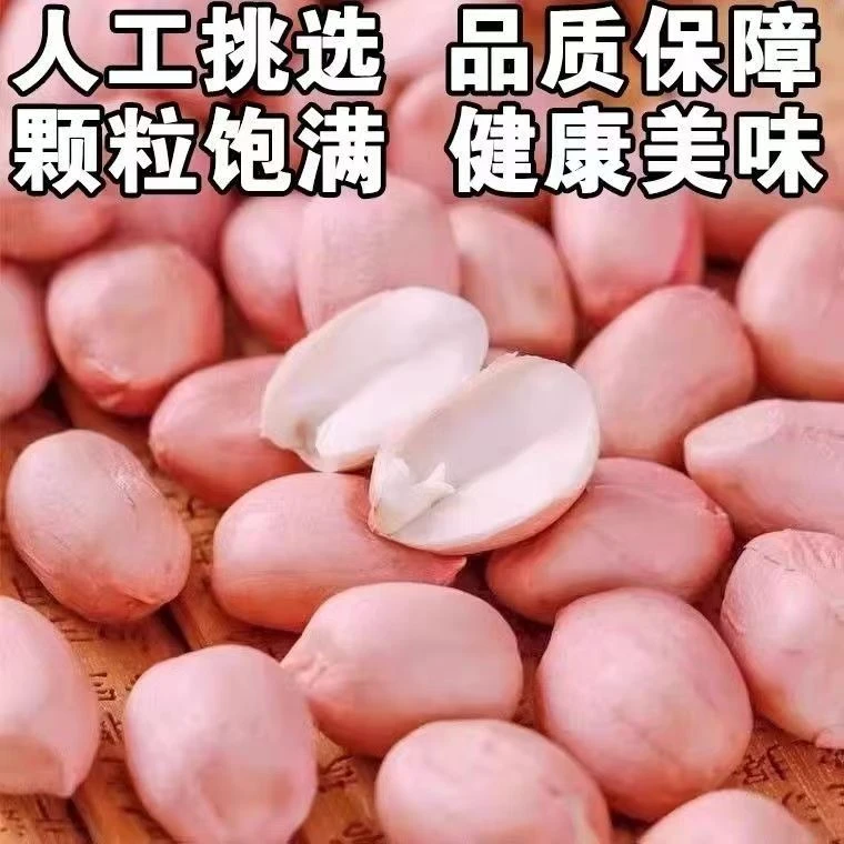 精选无壳新鲜大粒白沙花生米