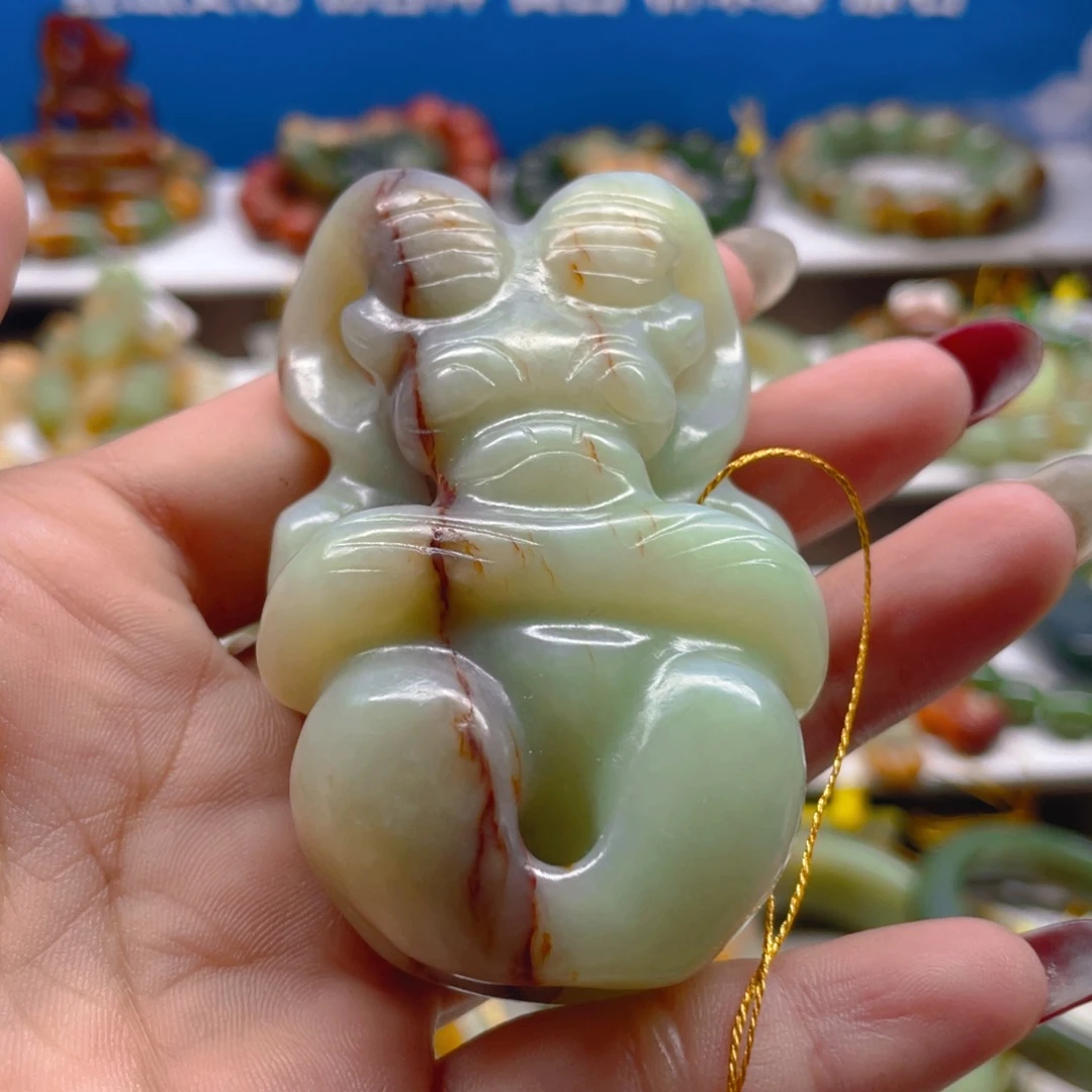 未镶嵌透闪石质玉把件