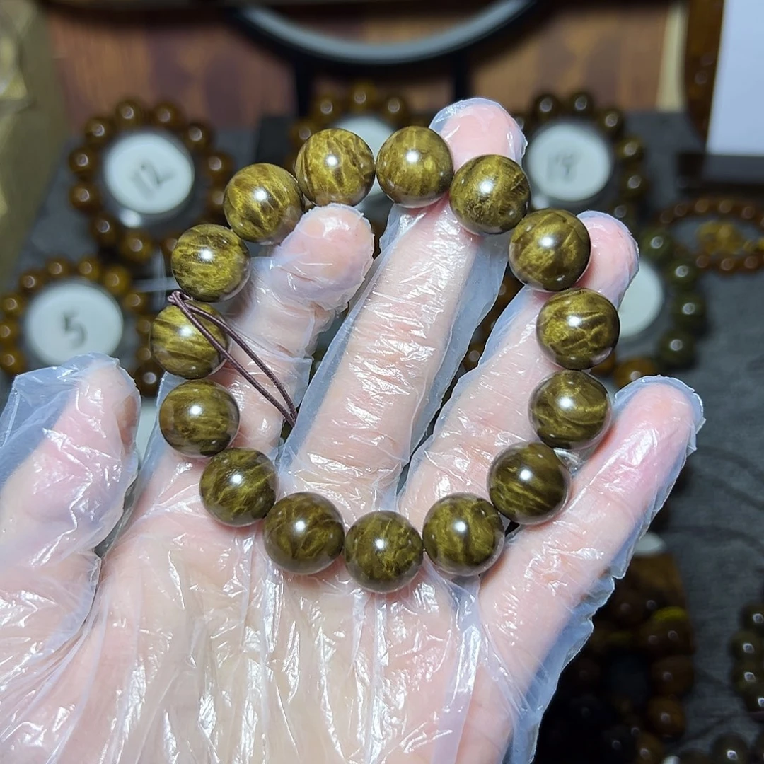 &***&手串/手链阴沉木阴沉1.5碎花龙胆