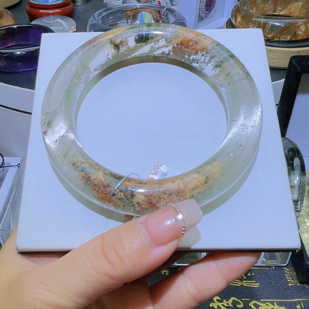 水晶手镯未镶嵌天然四季幽灵59