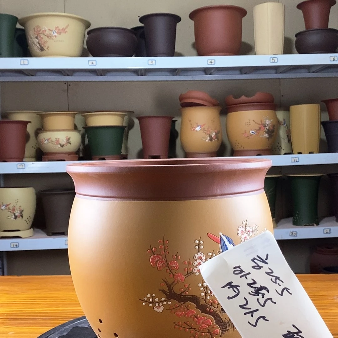 紫砂花盆紫砂兰花盆15