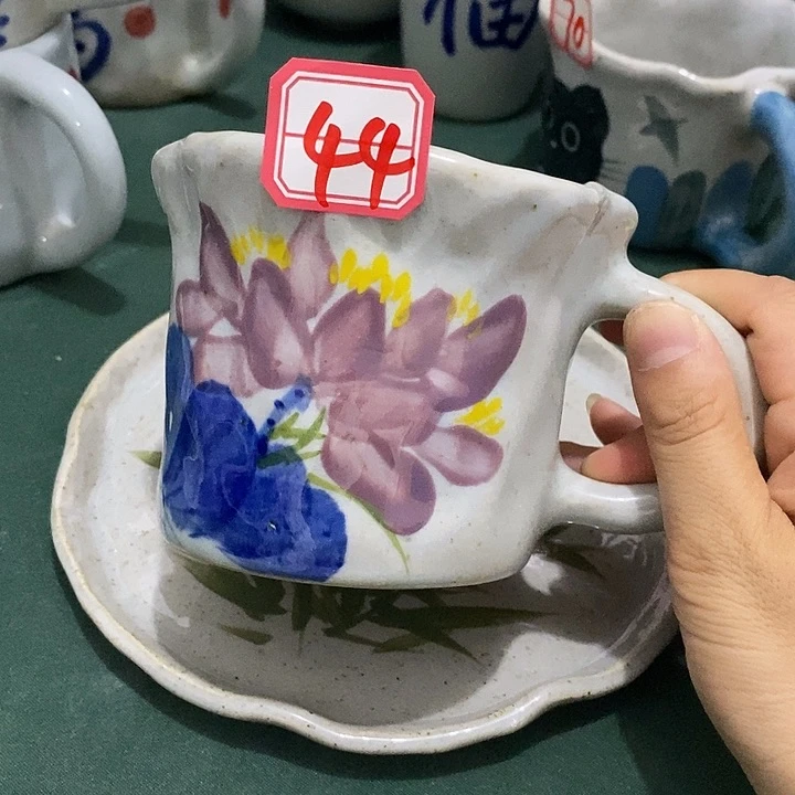 景德镇陶瓷手绘荷花44号