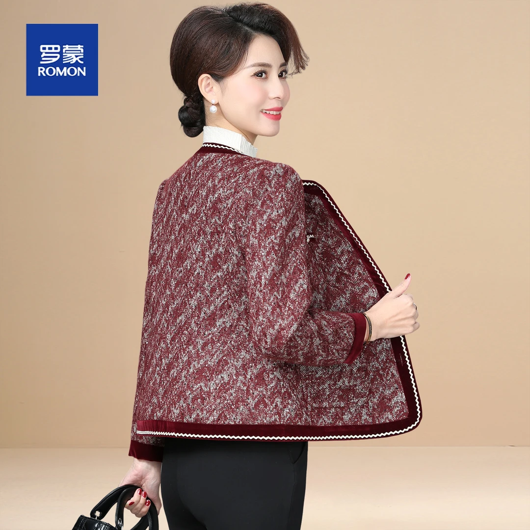 新中式妈妈装国风出阁宴订婚礼服高端轻奢法式缎面秋款小香风外套