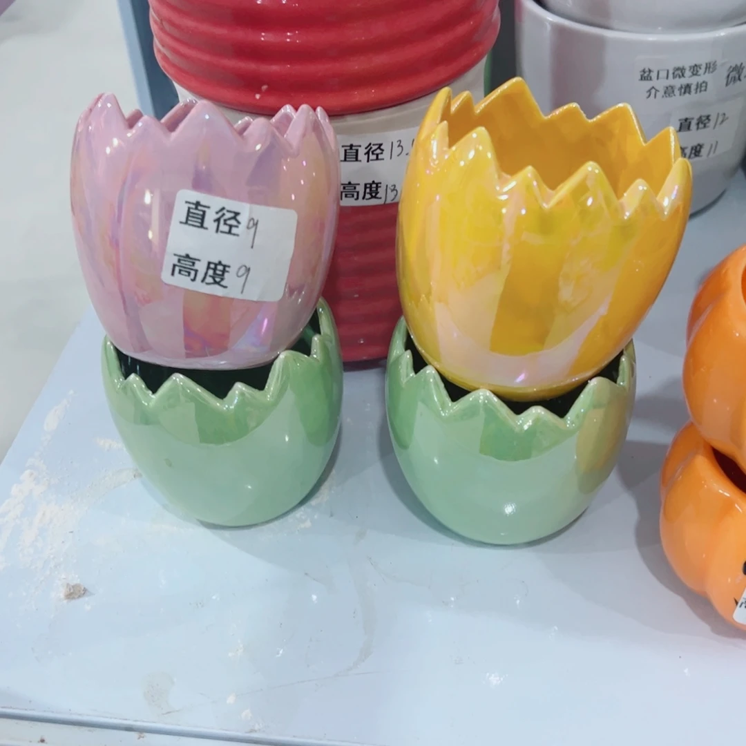 有孔，陶瓷花盆满10米包邮发货